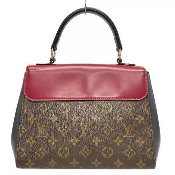 100% Authentic LOUIS VUITTON Cluny BB Monogram Bordeaux Navy Handbag 1063-102624 - Picture 2 of 14